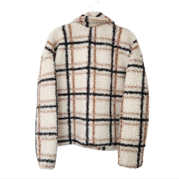 STOOSH Faux Shearling Teddy Cardigan Large - Picture 2 of 6